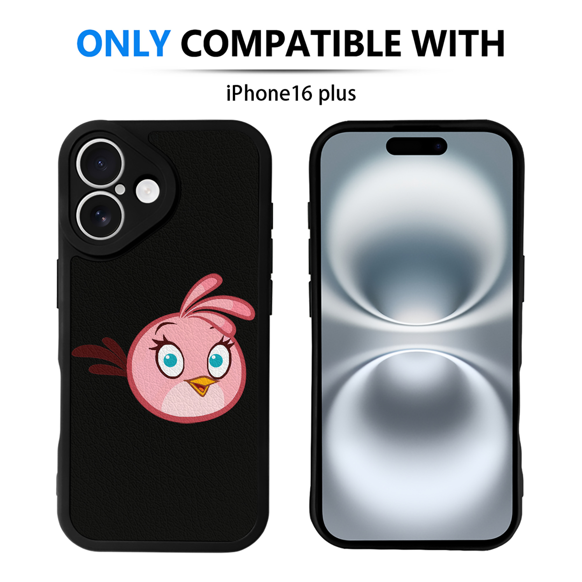 （画像用） Angry Birds アングリーバード 【iPhone 16シリーズ対応】シリコンスマホケース（レザー調） 材質：シリコン